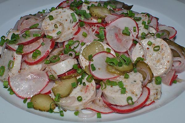 Salade de boudin blanc et radis
