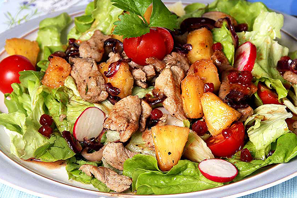Salade de boeuf aux légumes